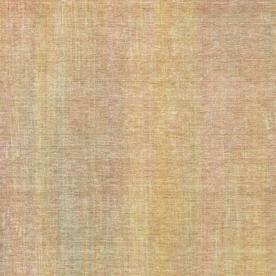 Blush And Gold Striped Washable Area Rug With UV Protection Photo 7