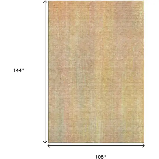 Blush And Gold Striped Washable Area Rug With UV Protection Photo 6