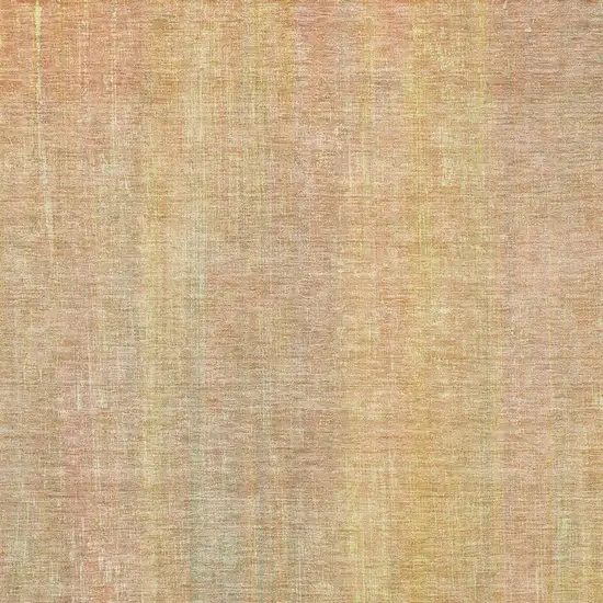 Blush And Gold Striped Washable Area Rug With UV Protection Photo 8