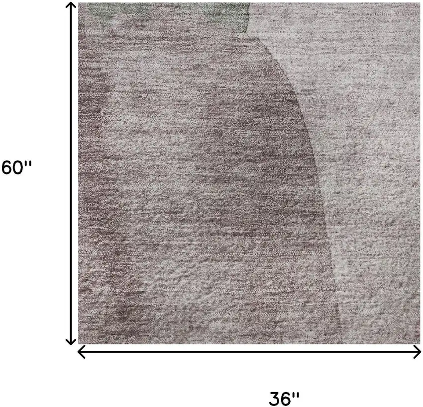 Blush And Gray Abstract Washable Area Rug With UV Protection Photo 9