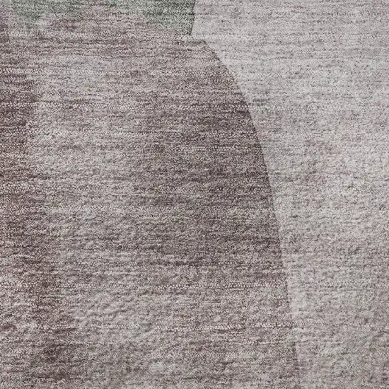 Blush And Gray Abstract Washable Area Rug With UV Protection Photo 2