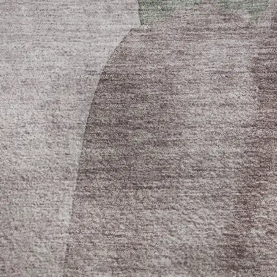 Blush And Gray Abstract Washable Area Rug With UV Protection Photo 4