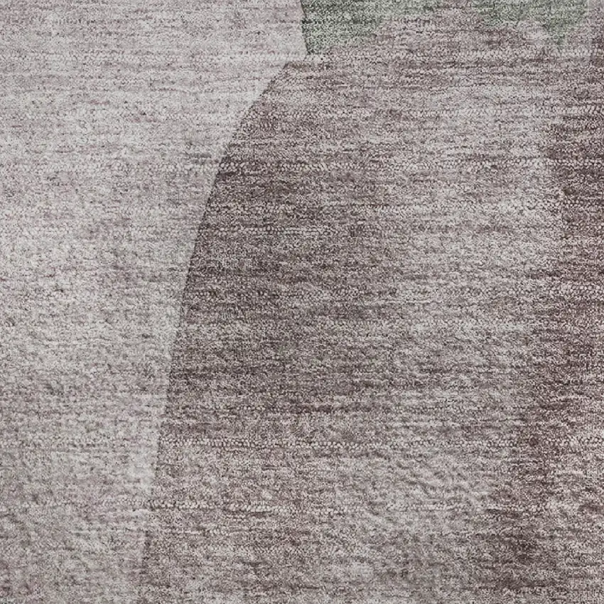 Blush And Gray Abstract Washable Area Rug With UV Protection Photo 4