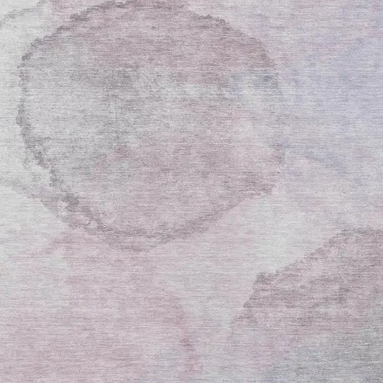 Blush And Gray Abstract Washable Indoor Outdoor Area Rug Photo 2