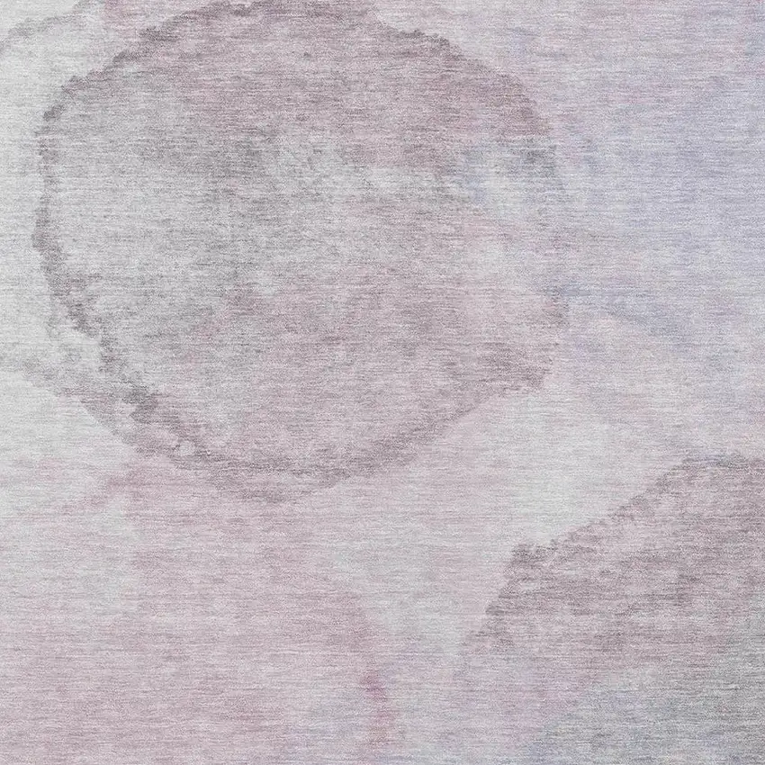 Blush And Gray Abstract Washable Indoor Outdoor Area Rug Photo 2