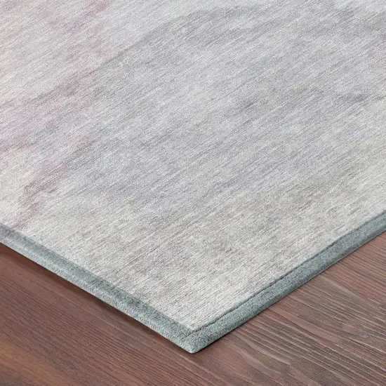 Blush And Gray Abstract Washable Indoor Outdoor Area Rug Photo 8
