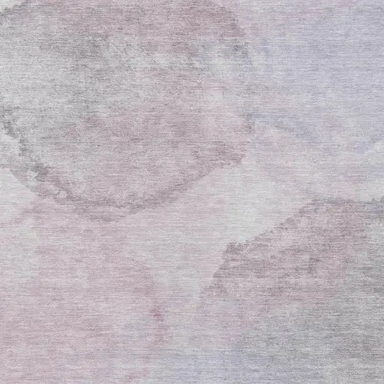 Blush And Gray Abstract Washable Indoor Outdoor Area Rug Photo 2