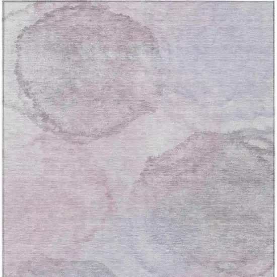 Blush And Gray Abstract Washable Indoor Outdoor Area Rug Photo 3
