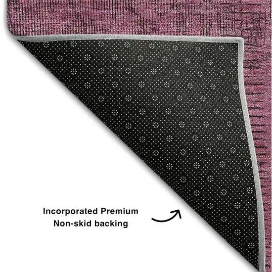 Blush And Gray Patchwork Washable Area Rug With UV Protection Photo 8