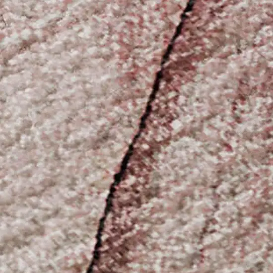 Blush And Ivory Abstract Washable Area Rug With UV Protection Photo 4