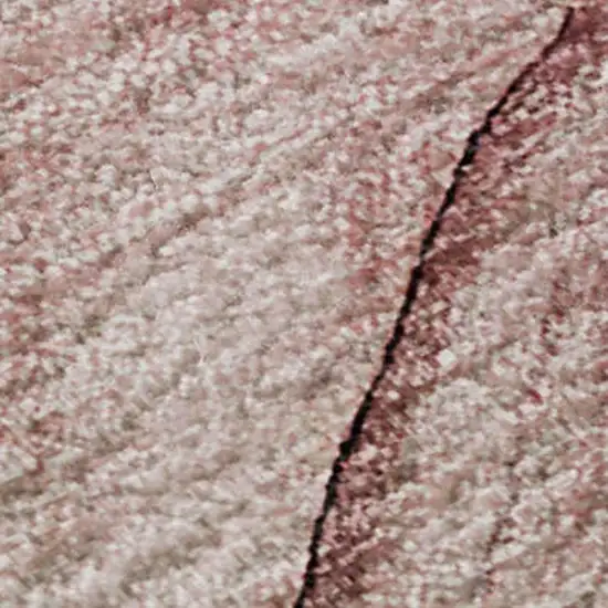 Blush And Ivory Abstract Washable Area Rug With UV Protection Photo 5