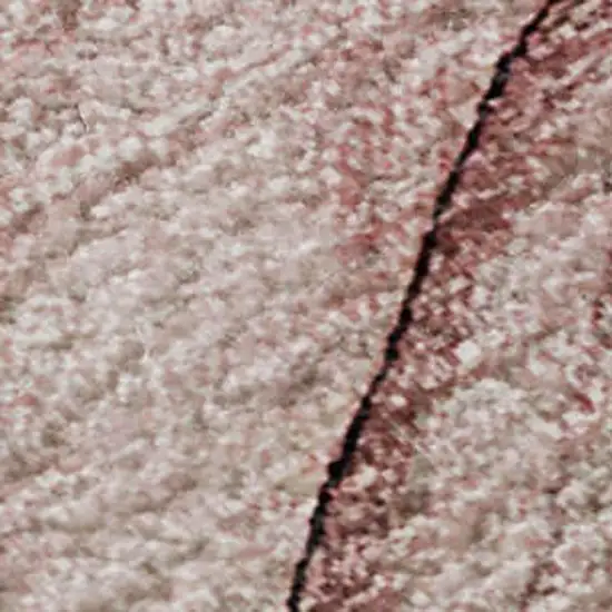 Blush And Ivory Abstract Washable Area Rug With UV Protection Photo 7