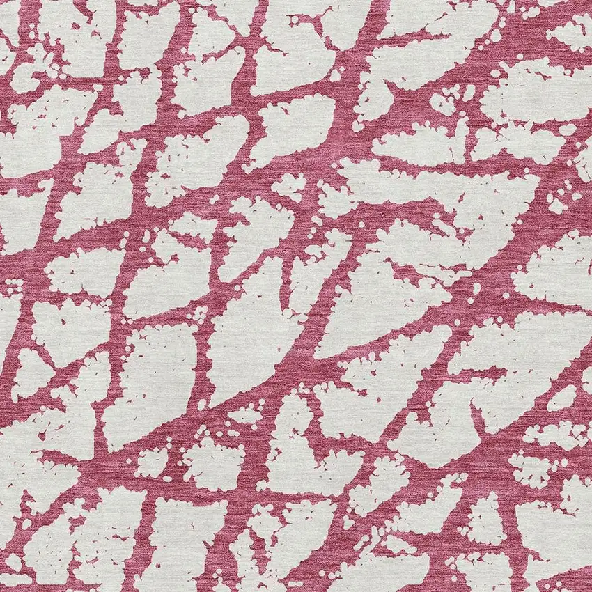 Blush And Ivory Abstract Washable Area Rug With UV Protection Photo 2