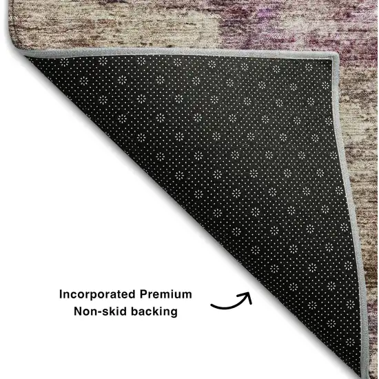 Blush And Ivory Abstract Washable Area Rug With UV Protection Photo 6