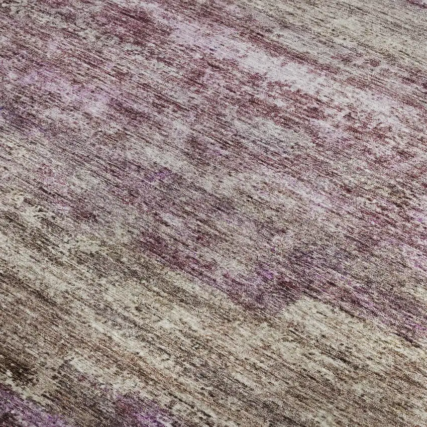 Blush And Ivory Abstract Washable Area Rug With UV Protection Photo 2