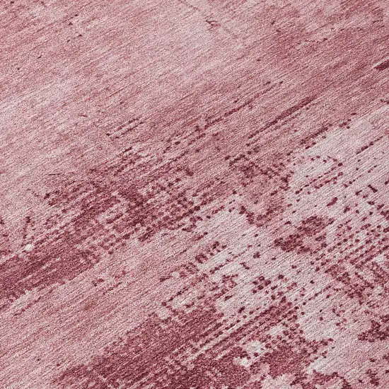 Blush And Ivory Abstract Washable Indoor Outdoor Area Rug Photo 8