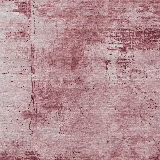 Blush And Ivory Abstract Washable Indoor Outdoor Area Rug Photo 5