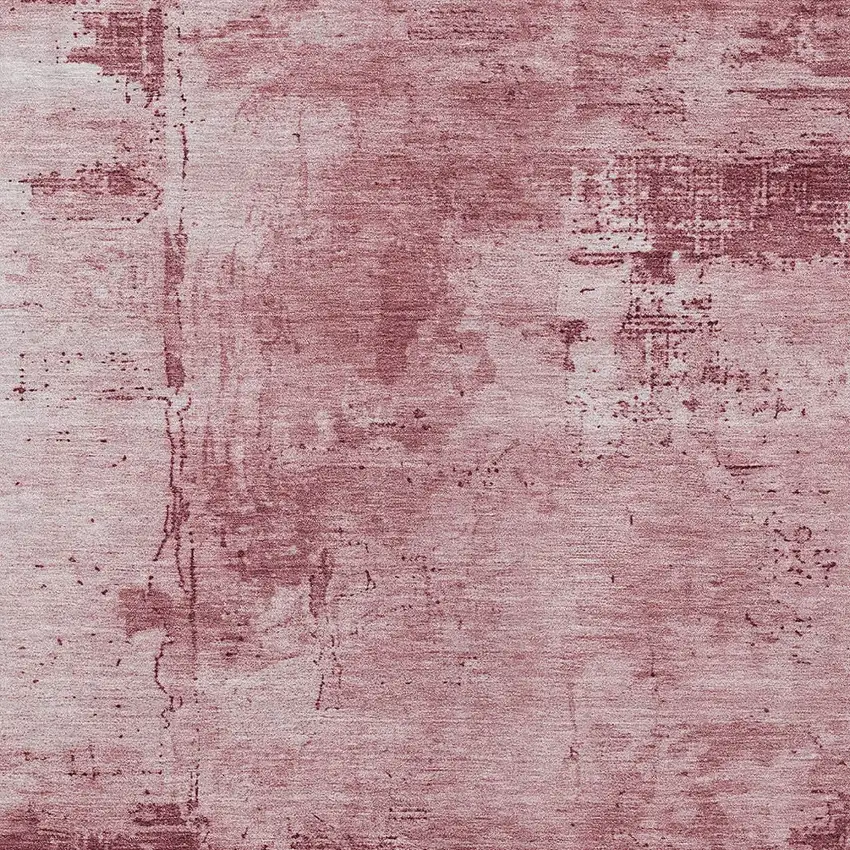 Blush And Ivory Abstract Washable Indoor Outdoor Area Rug Photo 5
