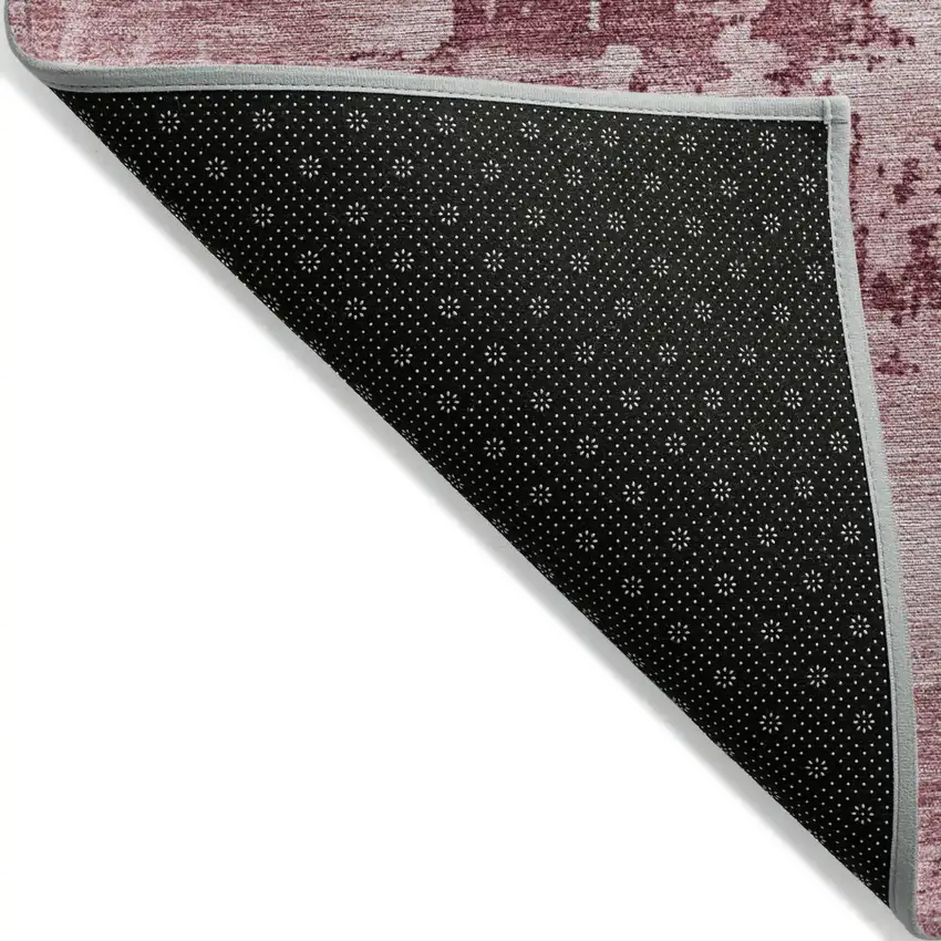 Blush And Ivory Abstract Washable Indoor Outdoor Area Rug Photo 3