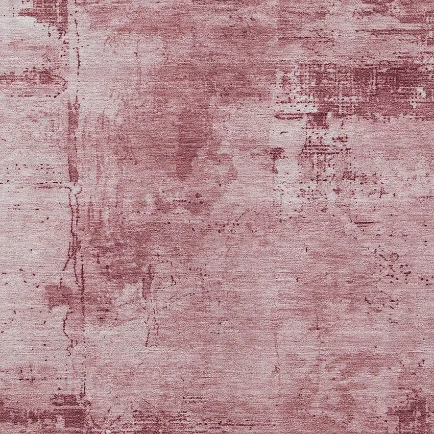 Blush And Ivory Abstract Washable Indoor Outdoor Area Rug Photo 5