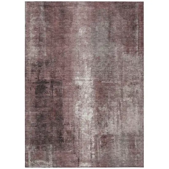 Blush And Ivory Abstract Washable Indoor Outdoor Area Rug Photo 8
