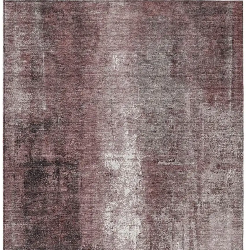 Blush And Ivory Abstract Washable Indoor Outdoor Area Rug Photo 1