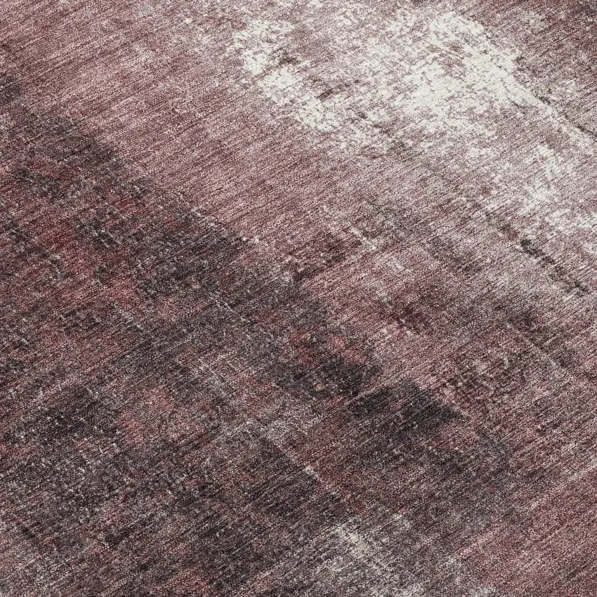 Blush And Ivory Abstract Washable Indoor Outdoor Area Rug Photo 8