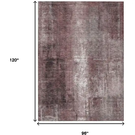 Blush And Ivory Abstract Washable Indoor Outdoor Area Rug Photo 3