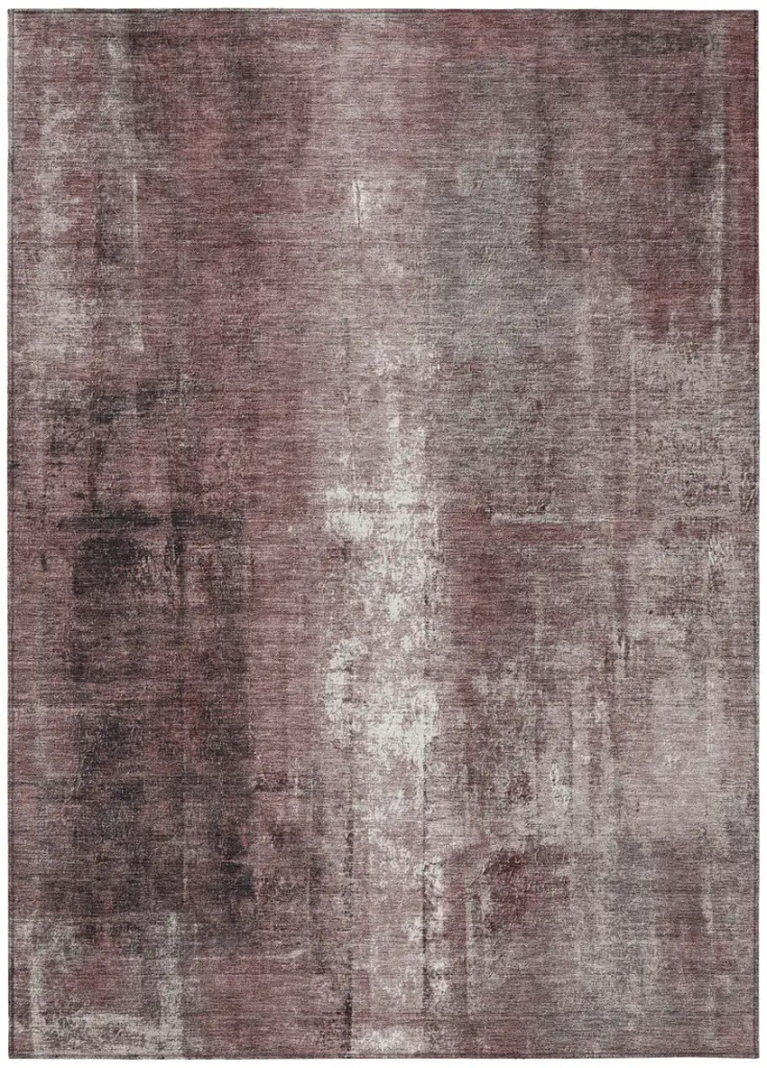Blush And Ivory Abstract Washable Indoor Outdoor Area Rug Photo 7