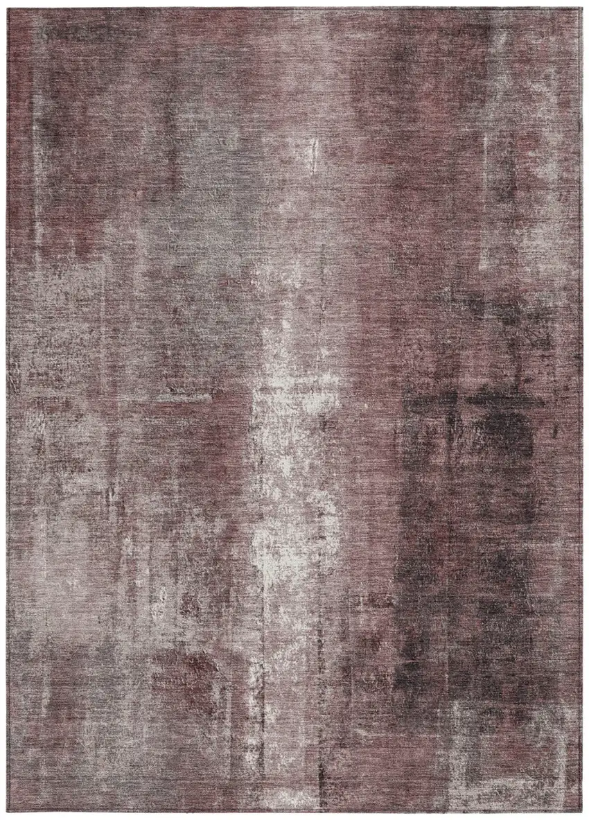 Blush And Ivory Abstract Washable Indoor Outdoor Area Rug Photo 8