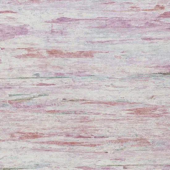 Blush And Ivory Abstract Washable Indoor Outdoor Area Rug Photo 3