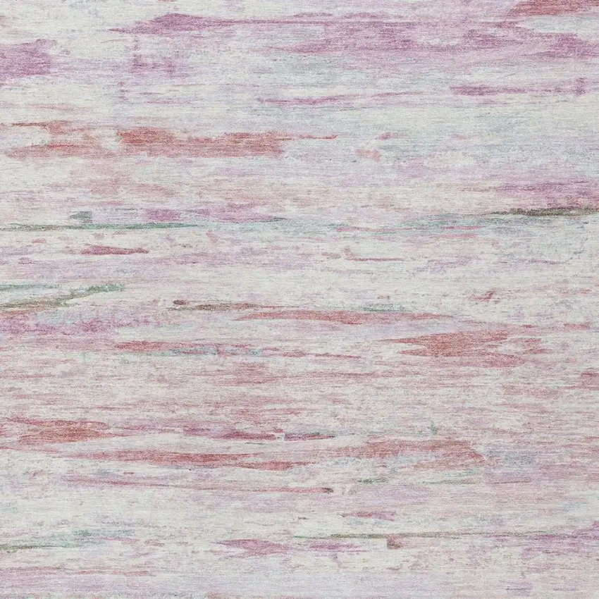 Blush And Ivory Abstract Washable Indoor Outdoor Area Rug Photo 3