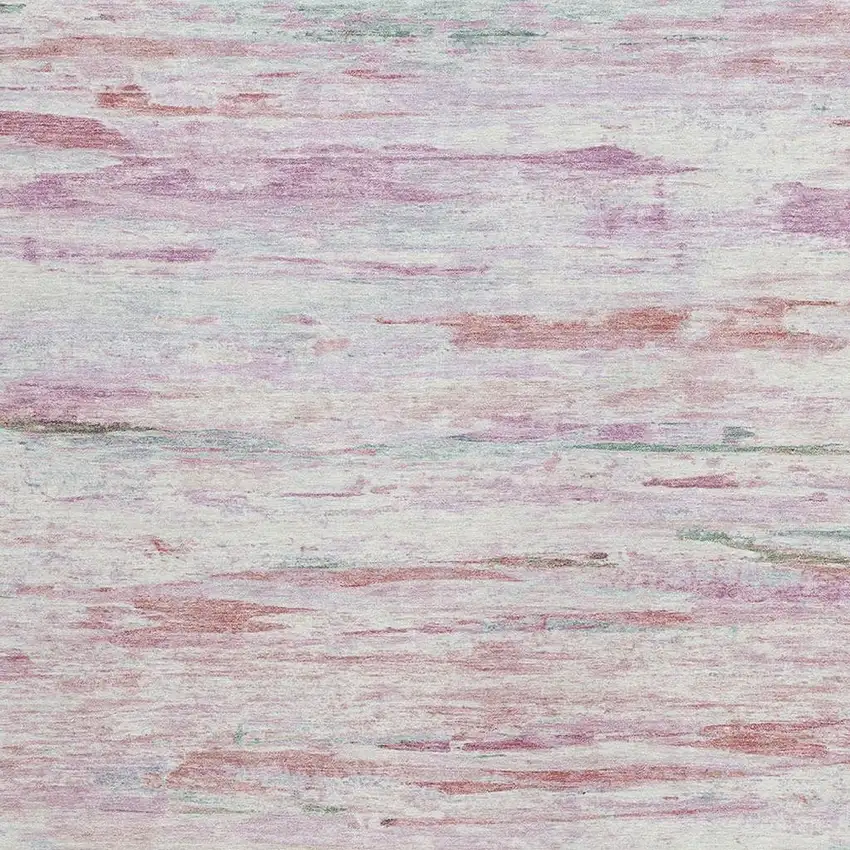 Blush And Ivory Abstract Washable Indoor Outdoor Area Rug Photo 3