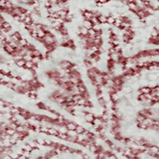 Blush And Ivory Floral Washable Area Rug With UV Protection Photo 5