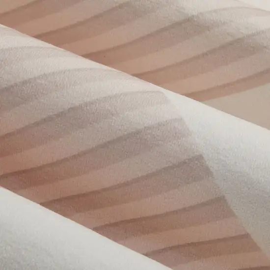 Blush And Ivory Geometric Washable Area Rug With Fringe Photo 6