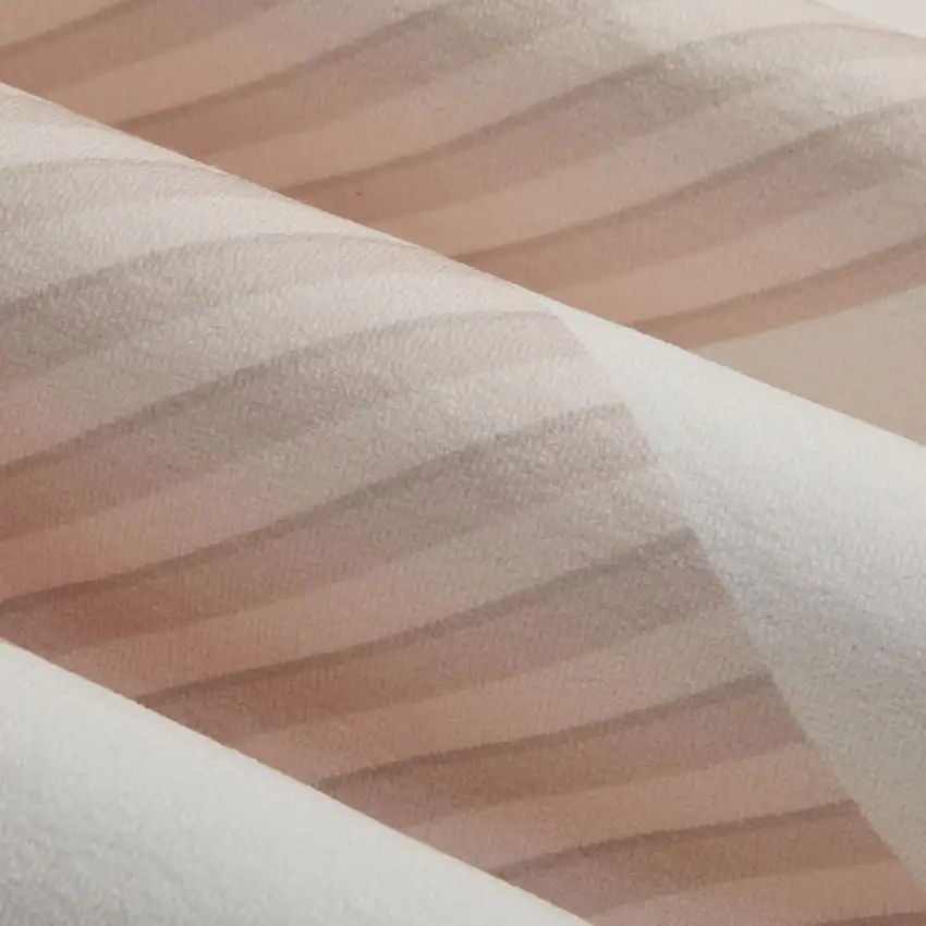 Blush And Ivory Geometric Washable Area Rug With Fringe Photo 6