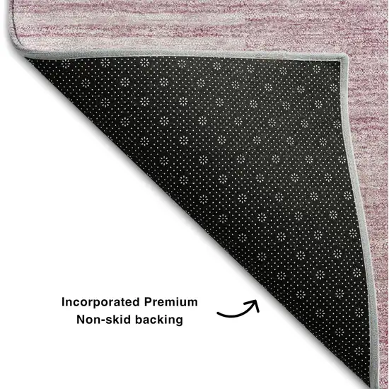 Blush And Ivory Geometric Washable Area Rug With UV Protection Photo 6