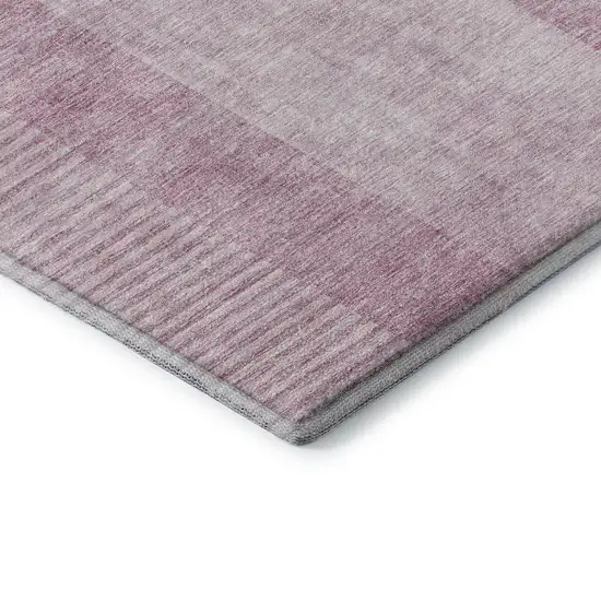 Blush And Ivory Geometric Washable Area Rug With UV Protection Photo 7