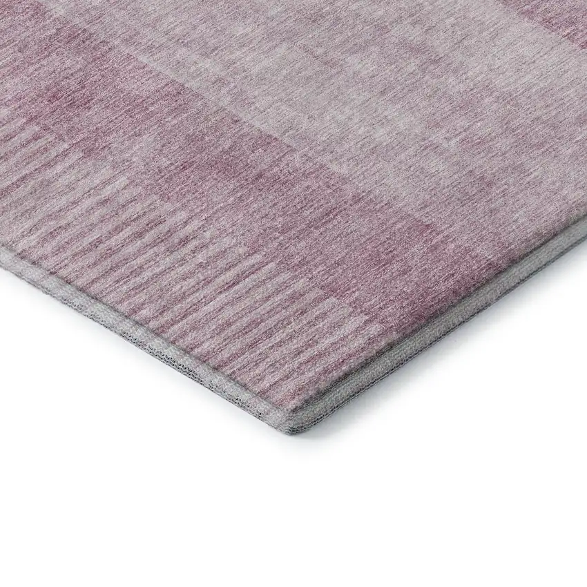 Blush And Ivory Geometric Washable Area Rug With UV Protection Photo 7