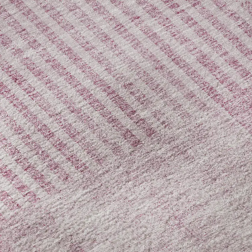 Blush And Ivory Geometric Washable Area Rug With UV Protection Photo 8