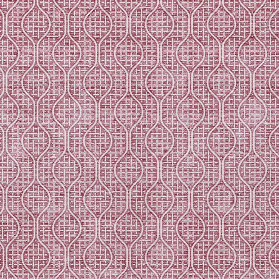 Blush And Ivory Geometric Washable Indoor Outdoor Area Rug Photo 6