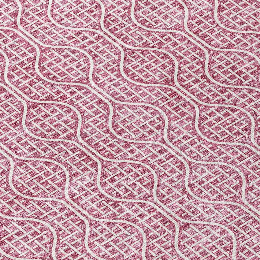 Blush And Ivory Geometric Washable Indoor Outdoor Area Rug Photo 5