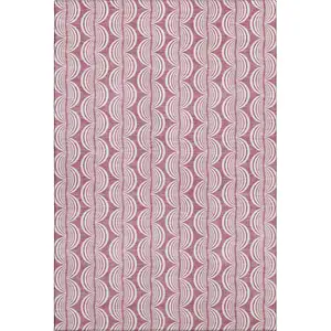 Photo of Blush And Ivory Ogee Washable Area Rug With UV Protection