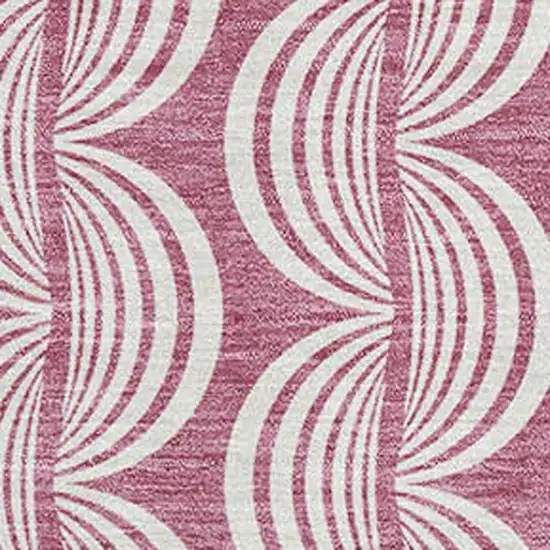 Blush And Ivory Ogee Washable Area Rug With UV Protection Photo 2