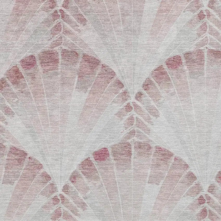 Blush And Ivory Seashell Washable Indoor Outdoor Area Rug Photo 2