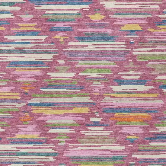 Blush And Ivory Southwestern Washable Indoor Outdoor Area Rug Photo 2