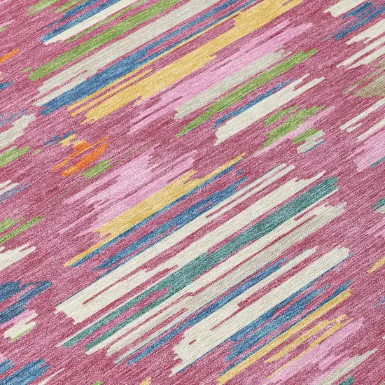 Blush And Ivory Southwestern Washable Indoor Outdoor Area Rug Photo 9