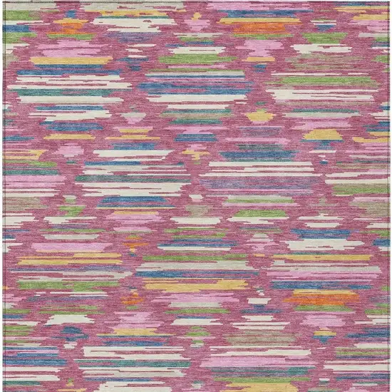 Blush And Ivory Southwestern Washable Indoor Outdoor Area Rug Photo 3