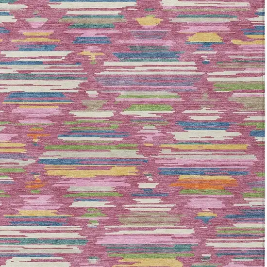 Blush And Ivory Southwestern Washable Indoor Outdoor Area Rug Photo 2