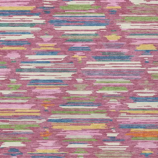 Blush And Ivory Southwestern Washable Indoor Outdoor Area Rug Photo 2